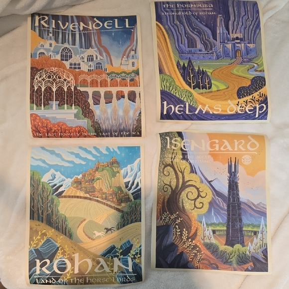 Fantasy Art Print Set - Hobbiton, Khazad-dûm, Gondor, Ithilien - Picture 2 of 12